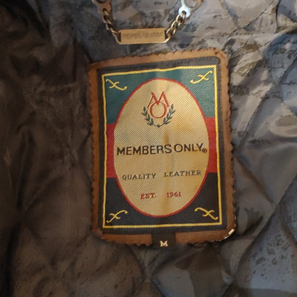 Members Only Suede Leather coat-MINT CONDITION